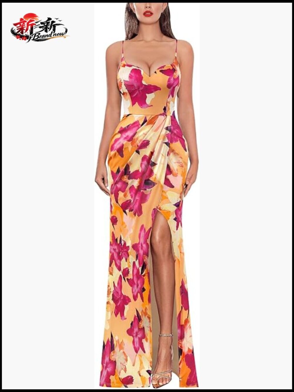 Polyester Spandex Formal Maxi Dress Sweetheart Neckline Ruched Waist